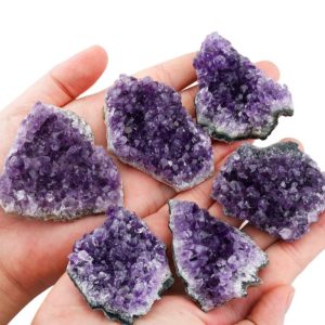Natural Purple Amethyst Quartz Crystal Cluster Geode