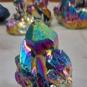 Crystal Agate1/4pound Rainbow Flame Aura Quartz Titanium Crystal