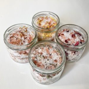 LUXURIOUS GIFT HAMPER (set of 2) bath salts infused with different essential oils(Rose and Jasmine)
