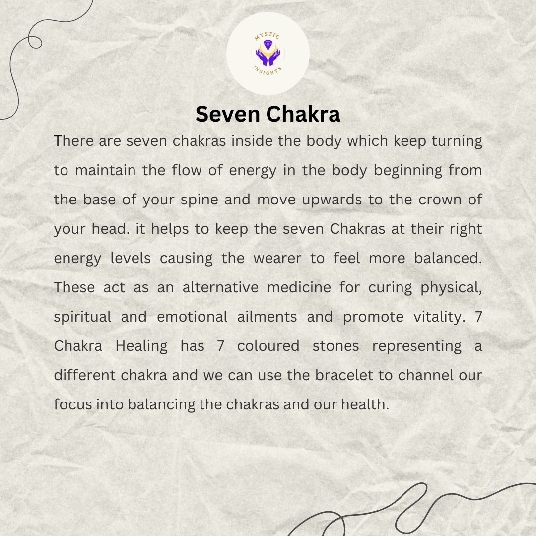 Seven Chakra Round Beads Bracelet - Image 3