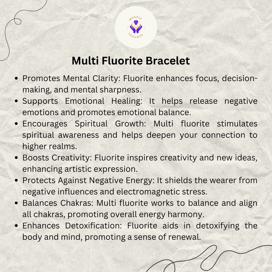 Multi fluorite Bracelet - Image 3