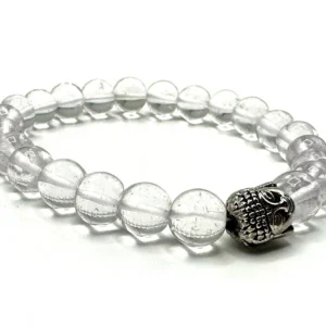 Clear Quartz Round Beads Bracelet