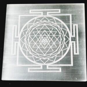 Selenite Shree Yantra Charging Plate (Size 3inches)